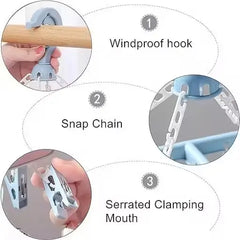 Plastic Square Cloth Drying Stand Hanger – 28 Clips