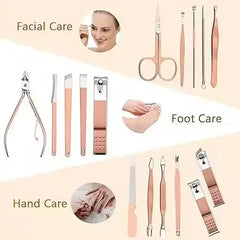16-in-1 Manicure Kit – Stainless Steel Grooming Set