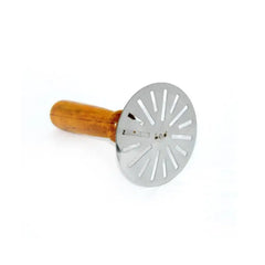 Stainless Steel Potato Masher with Wooden Handle Pav Bhaji Masher for Easy Mashing