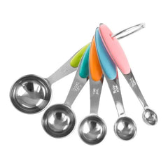 Stainless Steel Measuring Spoon Combo for Dry or Liquid/Kitchen Gadgets for Cooking & Baking Cakes/Measuring Cup Set Combo with Handles