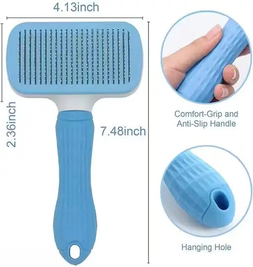 Auto Slicker Brush for Dogs & Cats – Pet Grooming Tool
