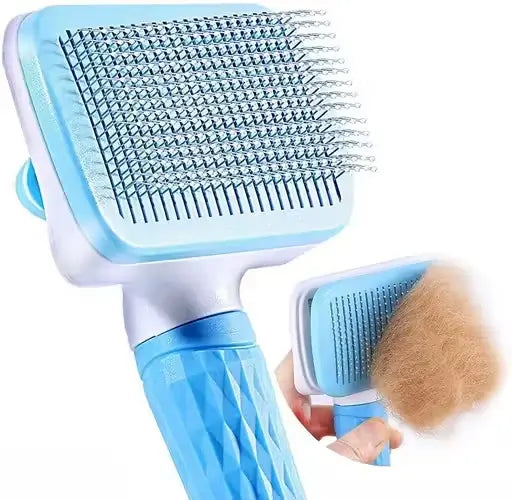 Auto Slicker Brush for Dogs & Cats – Pet Grooming Tool