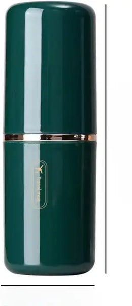 BLINK BASKET Travel Toothbrush Case, Plastic, Green, 2 Compartments