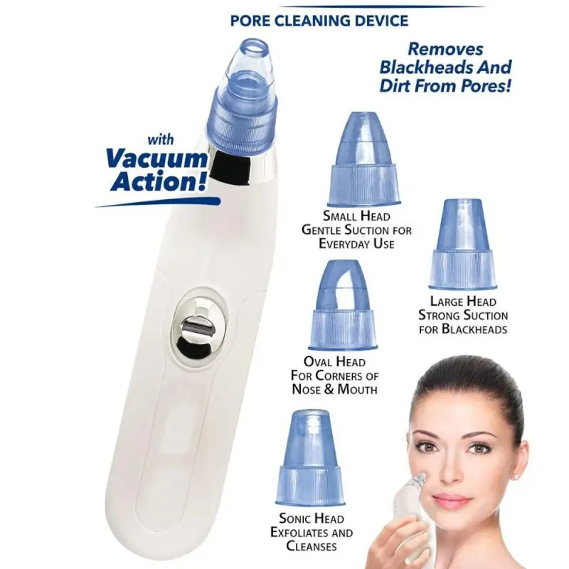4 In 1 Blackhead Remover Vacuum Suction Device Pimple Acne Whitehead Extractor Pore Cleaner Beauty Tool