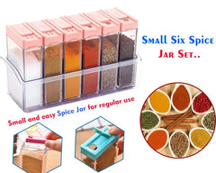 Spice Jar Set (6 Pieces) - Cereal Dispenser with Easy Flow Storage for Spices, Cereals, and More