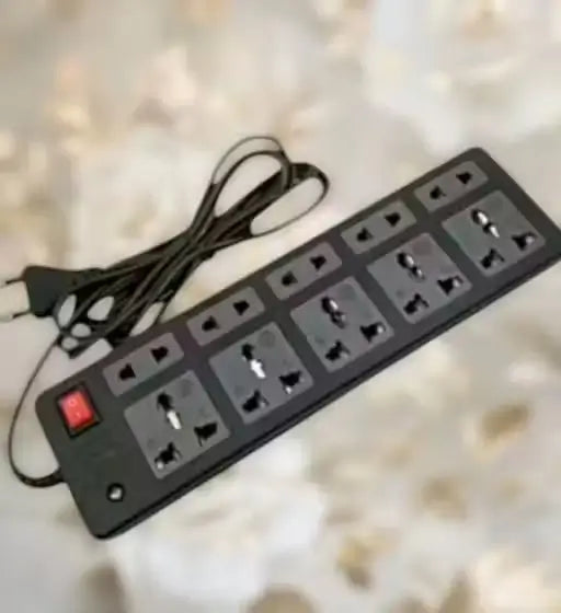 10 Socket Extension Board with Universal Plug Design and 1.5 Meter Power Cable for Home Office and Electronics