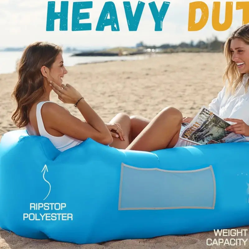 Portable Inflatable Air Lounger Lazy Sofa Hammock Outdoor Camping Beach Air Bag Chair with Carry Bag