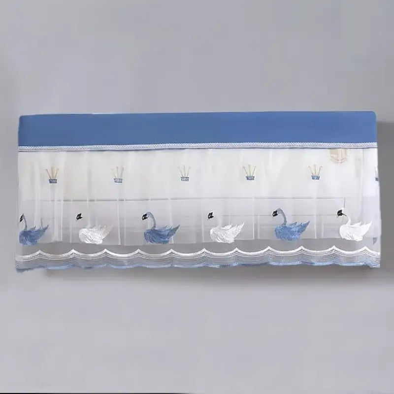 Designer AC Cover for Split Air Conditioners, Dustproof & Washable, Foldable Indoor Cover for 1 Ton AC, Premium Embroidery Work (Mix Design)