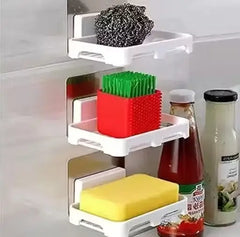 Combo of 5 Pieces Bathroom Shelf Kitchen Shelf Soap Stand Combo – Wall Mount Bathroom Accessories