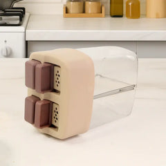 Premium 2-in-1 Salt and Pepper Dispenser Dual Chamber Spice Shaker Container – Kitchen Dining Table Seasoning Jar
