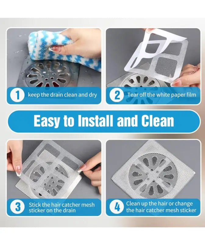 Disposable Sink Drain Cover Hair Catcher (10 Pcs)