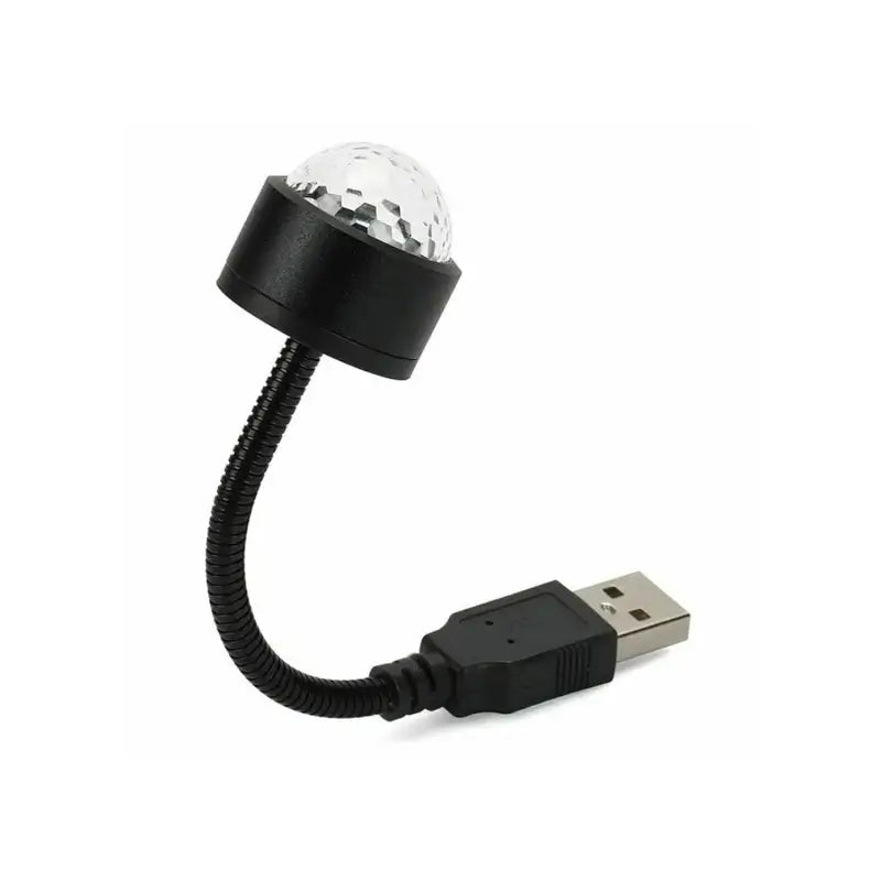 USB Star Night Light Projector and Mini Disco Ball Light, Adjustable Auto Roof Interior Car Ceiling Lights, Flexible Atmosphere Strobe Light Decorations for Bedroom Car Party Ceiling
