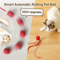Smart Automatic Self Moving Cat Toy Ball Electric Interactive Rolling Pet Toy with USB Charging for Cats and Small Dogs