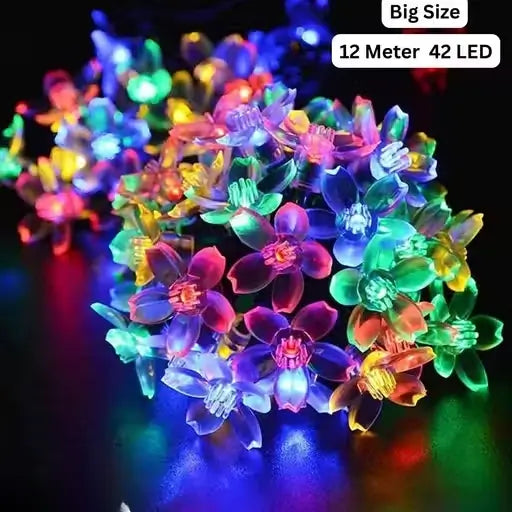 42 LED 12 Meter Silicone Flower Light Multicolor – Decorative Lights