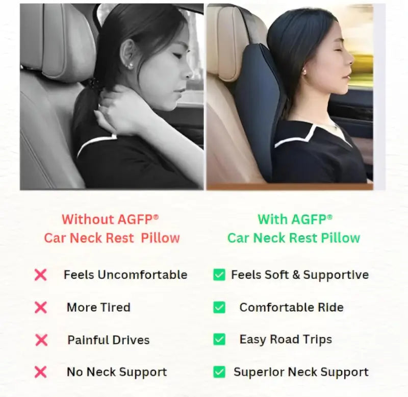 Memory Foam Car Headrest Neck Pillow – Automotive Comfort