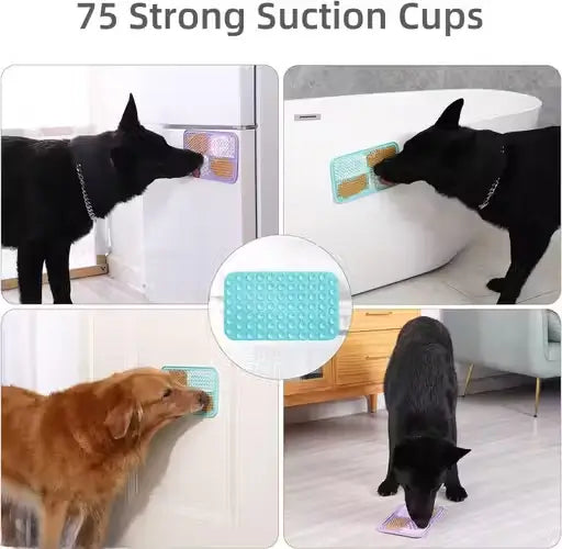 Pet Lick Mat Slow Feeder for Dogs and Cats Peanut Butter Treat Pad Anxiety Relief Feeding Mat