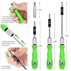 32-in-1 Mini Screwdriver Bits Set with Magnetic Flexible Extension Rod