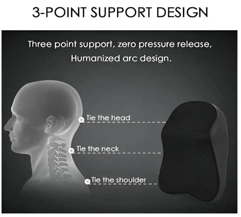 Memory Foam Car Headrest Neck Pillow – Automotive Comfort