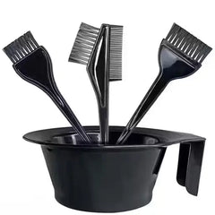 Hair Dye Color Brush & Bowl Set | 4-Piece Hair Tinting & Coloring Kit | Mixing & Application Tools