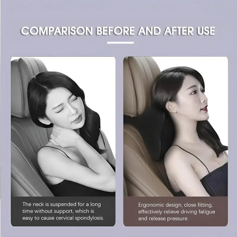 Memory Foam Car Headrest Neck Pillow – Automotive Comfort