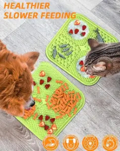 Pet Lick Mat Slow Feeder for Dogs and Cats Peanut Butter Treat Pad Anxiety Relief Feeding Mat