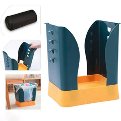 Expandable Trash Can (1 Pc): Plastic, Large Capacity, Kitchen & Bathroom