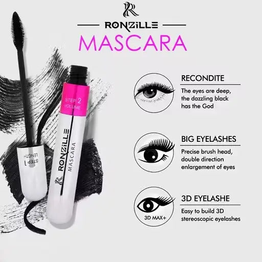 2-in-1 Mascara for Women – Volumizing & Lengthening Smudge-Proof Mascara