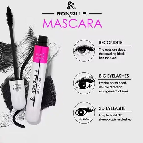2-in-1 Mascara for Women – Volumizing & Lengthening Smudge-Proof Mascara