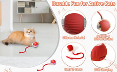 Smart Automatic Self Moving Cat Toy Ball Electric Interactive Rolling Pet Toy with USB Charging for Cats and Small Dogs