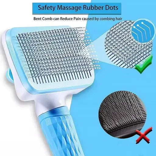 Auto Slicker Brush for Dogs & Cats – Pet Grooming Tool