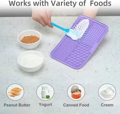 Pet Lick Mat Slow Feeder for Dogs and Cats Peanut Butter Treat Pad Anxiety Relief Feeding Mat
