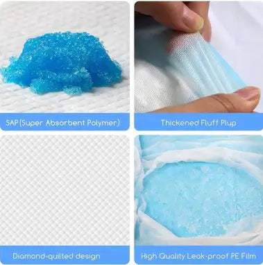 Puppy Training Pee Pads 60x90 cm Quick Dry Potty Training Mats Pack of 10