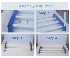 Best Quality Shoe Rack for Shoes and Clothes Step 4- (Blue) – Collapsible Shoe Stand