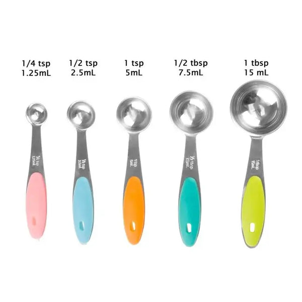 Stainless Steel Measuring Spoon Combo for Dry or Liquid/Kitchen Gadgets for Cooking & Baking Cakes/Measuring Cup Set Combo with Handles