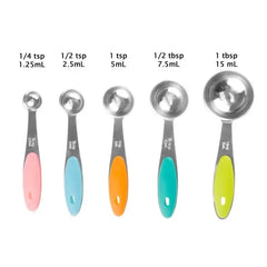 Stainless Steel Measuring Spoon Combo for Dry or Liquid/Kitchen Gadgets for Cooking & Baking Cakes/Measuring Cup Set Combo with Handles