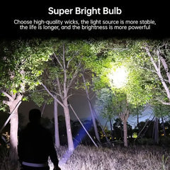 Outdoor Portable USB Rechargeable LED Flashlight with COB Side Light