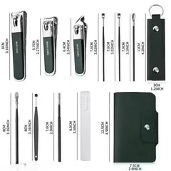 10-in-1 Stainless Steel Nail Clipper & Ear Cleaner Set