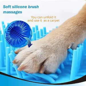 Portable Dog Paw Cleaner Cup with Soft Silicone Bristles Pet Foot Washing Cup for Small and Medium Dogs
