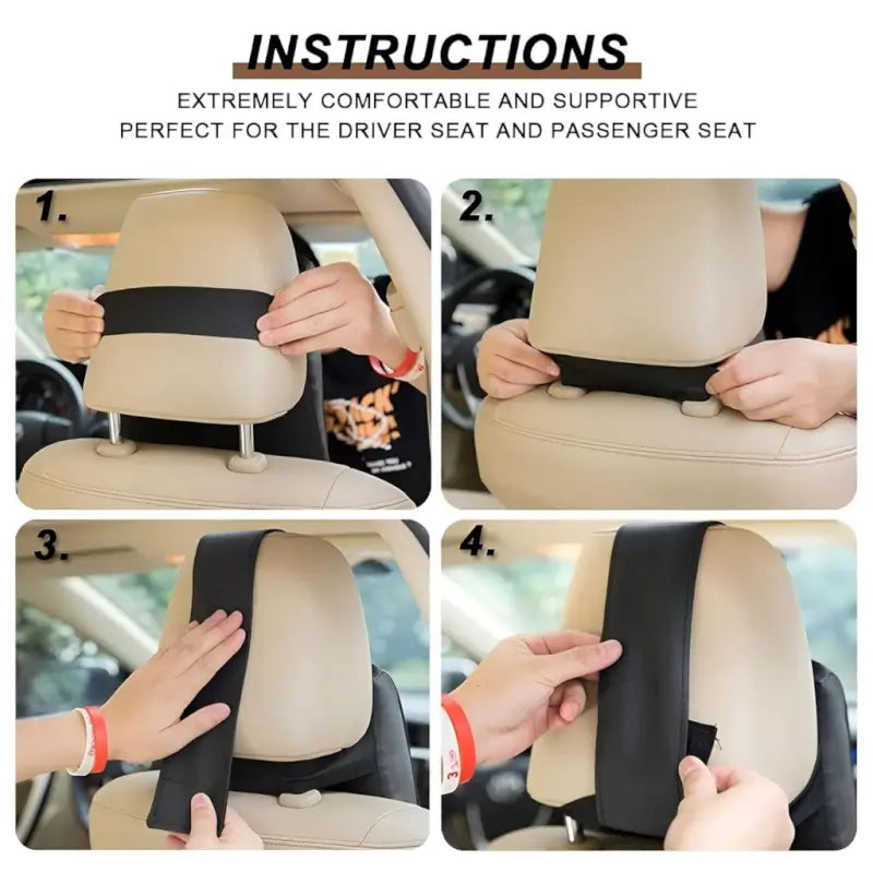 Memory Foam Car Headrest Neck Pillow – Automotive Comfort