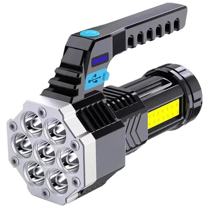 Outdoor Portable USB Rechargeable LED Flashlight with COB Side Light